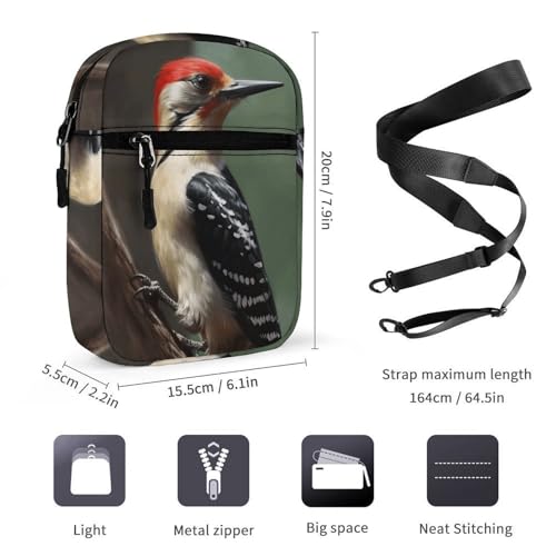Personalized Small Crossbody Bag Water Resistant Messenger Bags Mini Woodpecker Printing SlingBag For Men Women2