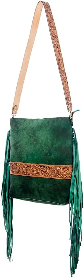 American Darling Large Crossbody Hand Tooled Genuine Leather Western Women Bag Handbag Purse | Crossbody for |Cute