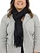 Ocomfly Womens Scarf with Gift Box. Use as Shawl or Wrap. Soft, Warm, and Stylish. Black