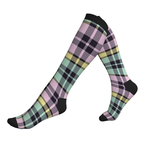 Ciplokmnj Plaid (3) Men'S And Women'S Compression Socks - Comfortable All Day, Providing Breathable Calf Support For Running And Traveling