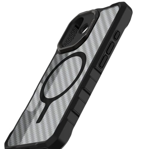 Coque iPhone 17 antichoc militaire fine et transparente noire MagSafe