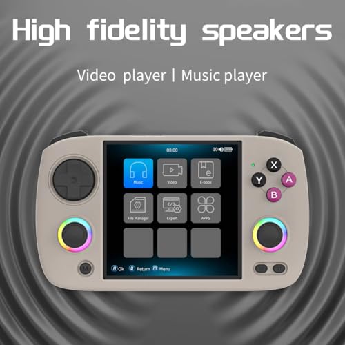 Console de salon portable rétro RG CubeXX Linux 64 bits avec écran IPS de 3,95 pouces - 5