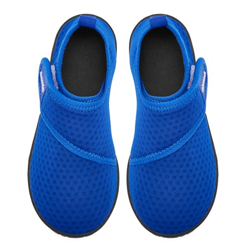 Rechtmien Boys Toddler Kid Water Shoes Barefoot Quick Dry Sports Swim Water Park Shoes Lightweight Non-Slip Garden Beach Pool Aqua Shoes Blue 12 Little Kid thumb #4