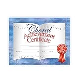 Hayes Choral Achievement Certificates, Music Award Certificates for Students, Achievement Recognition for Choir, Vocal Performance, and Music Class, Full-Color Matte Finish, 8.5' x 11' - 30 Pack