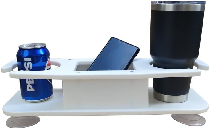 Brocraft Marine Two Drink Holder with Storage Box/Suction Cups 2 Drink Holder with Storage Box
