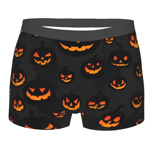 Men's Halloween Fruit Pinapple Boxer Briefs Underwear Pumpkin Breathable Comfortable Fans and Everyday Wear