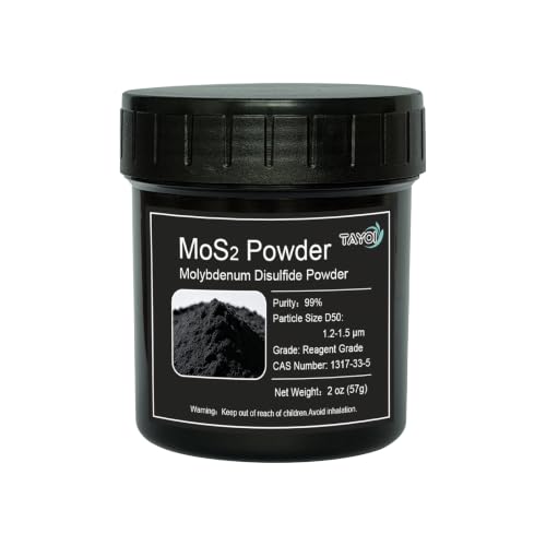 MoS2 Powder, Molybdenum Disulfide Powder, Dry Lubricant (2 oz)
