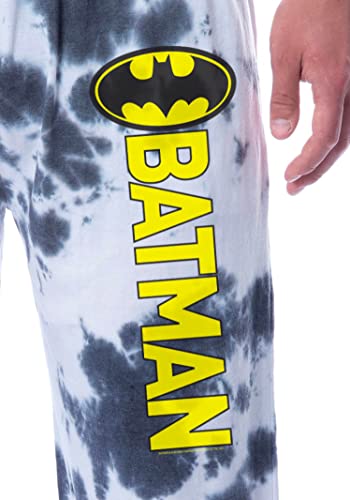 DC Comics Men's Batman Granite Tie Dye Bat Logo Sleep Jogger Pajama Pants3