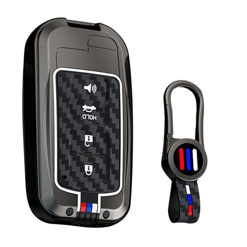 Coque de clé Toyota RAV4 Prius Corolla protection télécommande 4 boutons texture carbone