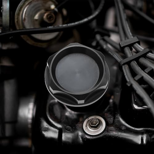 Tapa de llenado de aceite de motor para Mitsubishi Lancer y Outlander en aleación negra 2