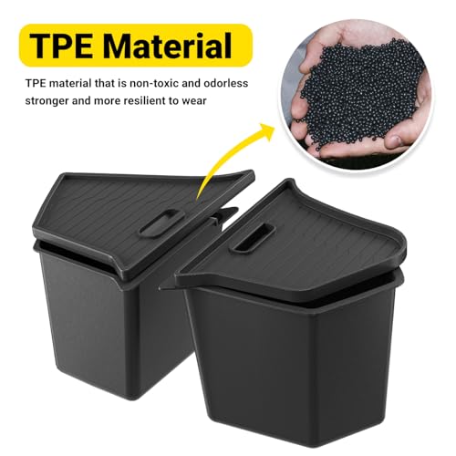 Image of PUOENI Model Y 5 Seater Rear Trunk Storage Bins with Lids for 2023-2024-(No for 2025 New Model Y Juniper) 2PCS Model Y Rear Trunk Storage Box TPE Waterproof Trunk Organizer Interior Accessories