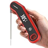 Meatmeet S1 Thermometre Cuisine, 0,5s Lecture instantané Thermometre Cuisson   Précision ±0,3°C, Étanchéité IP67, Écran LED rotatif automatique, Réveil par mouvement, pour Cuisson, Viande, BBQ