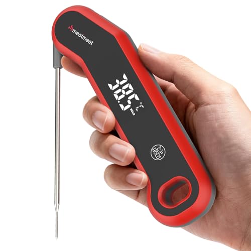Meatmeet S1 Digitales Fleischthermometer - 0,5s Sofortanzeige Grillthermometer, ±0,3 °C...