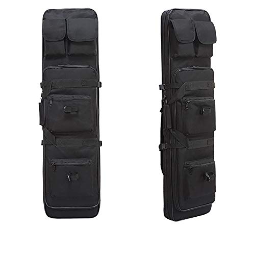 NAWAN Gun Bag Airsoft Storage Bag Backpack Rifle Box Handbag Tactical Rifle Box (Black, 46.4 Inch)