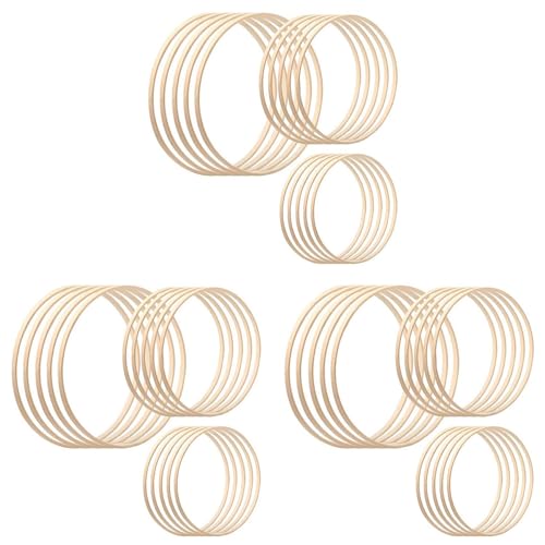 Cerceau floral en bambou robuste : 45 anneaux 3 tailles pour couronne et macramé DIY