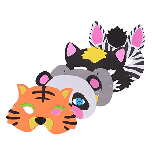 TOYANDONA 5piezas De Animal Para Fiesta De Cumpleaños Disfraces Eva Cebra Panda y Gato