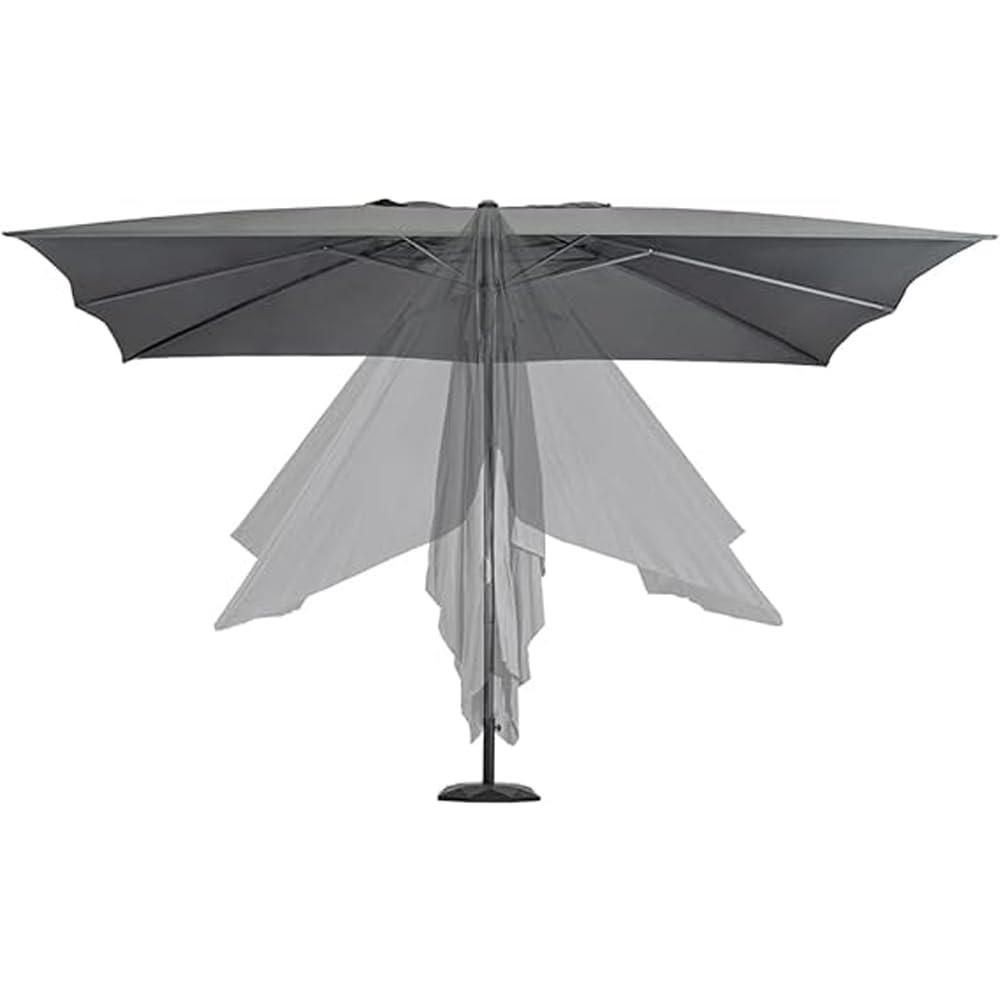 BAKAJI Ombrellone Rettangolare 3 x 4 Metri da Giardino con Palo Centrale in Metallo, Sistema Air Vent Anti Ribaltamento, Arredamento Esterno con 8 Ribs Stecche, Gazebo, Piscina, Terrazzo