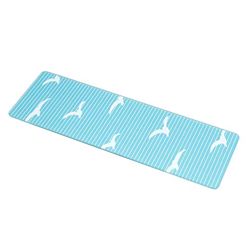 Belca 鍋敷きにもなる 耐熱 強化ガラス製 マルチプレート ランチョンマット 幅15×奥行45×厚さ0.75cm マリン KTP-KM1545