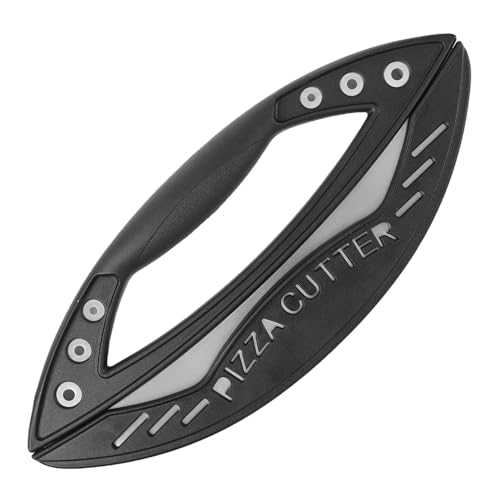 Lnhgh Cortador de pizza profesional,Cortador de pizza de acero inoxidable | Herramienta para cortar pizza,Cortador de pizza con anillo semicircular, cubierta ergonómica para cortadora de pizza de