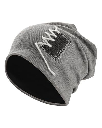 AWAYTR Slouchy Beanie Hat for Women - Fashion Knit Skull Cap Lightweight Chemo Hats Nightcap for All Seasons (Grey)