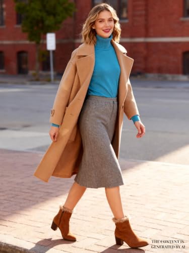 Image of DAIMIDY Turtleneck Sweater for Women Long Sleeve Knit Tops | Soft and Breathable,Ensuring You Stay Comfortable Throughout The Day.Perfect for Party, Holiday,Work,Shopping,Daily Etc.