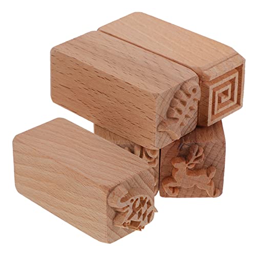 Set de 5 sellos de madera para repostería creativa