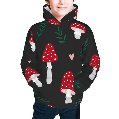 Amanita Mushroom Kid Hoodies Boys Sweatshirts Girls Pullover with Pocket3