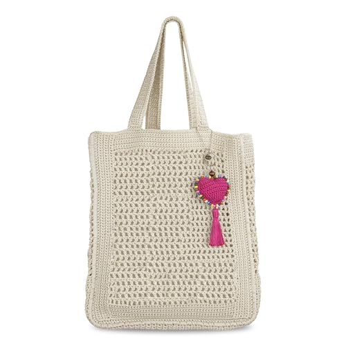 Image of The Sak Lanie Market Tote Purse - Hand Crochet Women's Handbag for Everyday & Travel - Large Tote With Shoulder Bag Straps