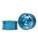 RcAidong 2Pcs Aluminum Front Star Dish Wheels Rims for Tamiya TD4 TD2 DF02 TT02B TL01B DB01 Top Force 53089 6024 RC 4WD Buggy (Blue)