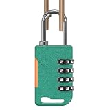 4 Digit Combination Locks - Heavy Duty Zinc Alloy Padlock | Waterproof Keyless Security Lock for Travel Luggage, Gym Bags, Backpack, Suitcase, Storage Box, Outdoor Use | Combination Padlocks