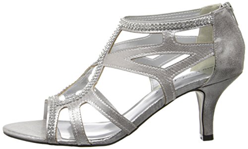 Easy Street Womens Flattery Rhinestone Evening Pumps - Silver - Size 8.5 D #TOP7