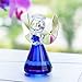 HDCRYSTALGIFTS Blue Crystal Angel Figurine,Glass Guardian Angel Statue Gifts for Women, Art Collectible Figurines for Home Decor