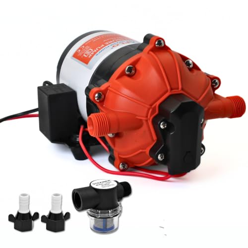 Image of SEAFLO 53-Series DC Diaphragm Water Pump - 7.0 GPM, 60 PSI, 12V | Heavy-Duty, Self-Priming, Bypass with Pressure Switch, Continuous Duty, 4-Year Warranty