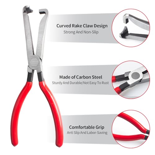 Image of 2 PCS Electrical Disconnect Pliers for Cars, Straight Automotive Electrical Connector Pliers and Electrical Connector Separator Tool