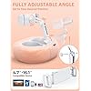 Tablet & E-Reader Stand with Soft Plush Pillow and 2 Detachable Trays , Adjustable Tablet Holder for Bed or Lap Compatible with Kindle Kobo iPad iPhone Portable Monitors & 4.7-16.1 Devices (Pink)
