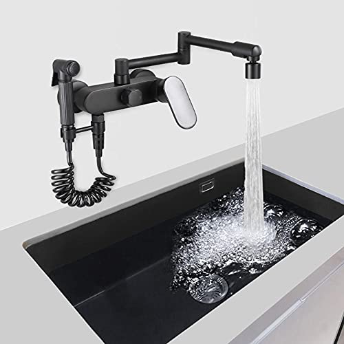 Grifo de cocina plegable de pared para evitar salpicaduras e incomodidad 6