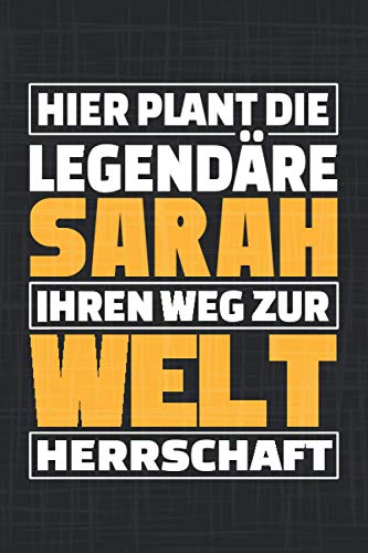 Sarah: Personalisiertes Notizbuch / Vorname Sarah / liniert / 120 Seiten / A5