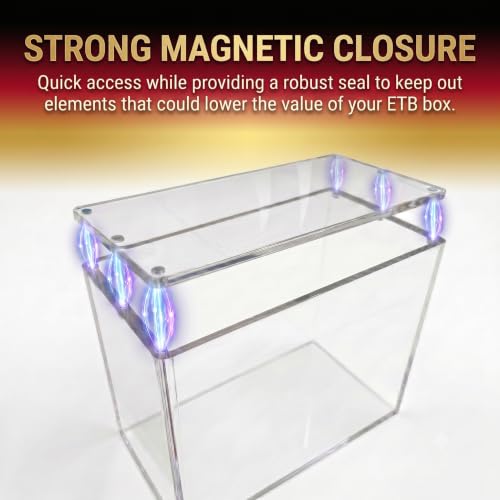 PTYTIFY ETB Acrylic Protector Case with Magnetic Lid, 8mm + 5mm Thick Acrylic Display Box, Elite Trainer Box Case Protector, UV Defense, Round Edge, Fit for Standard ETB Collection,1 Pack by PTYTIFY - Used condition - Image 5