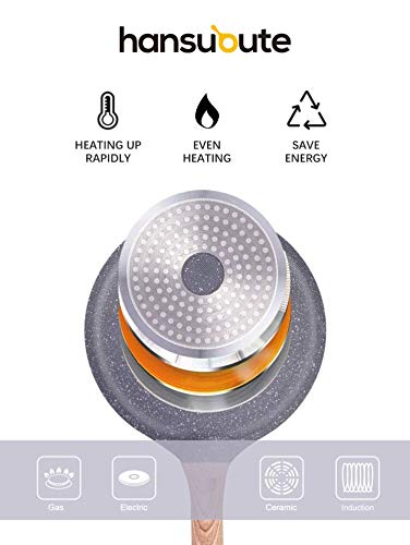 Hansubute Nonstick Induction Stone Frying Pan With Soft Touch Handle,Children Protection Function (8Inch) #TOP1