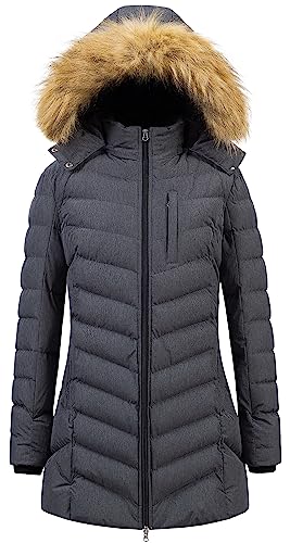 US Women's Winter Hooded Coat – Water-Resistant Puffer Parka