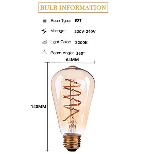 KAIKUN Lampadina Filamento Led Lampadina