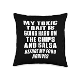 mexican food, cinco de mayo, salsa, bain graphics Mexican Food, Chips & Salsa, Taco Tuesday, Cinco de Mayo Throw Pillow, 16x16, Multicolor