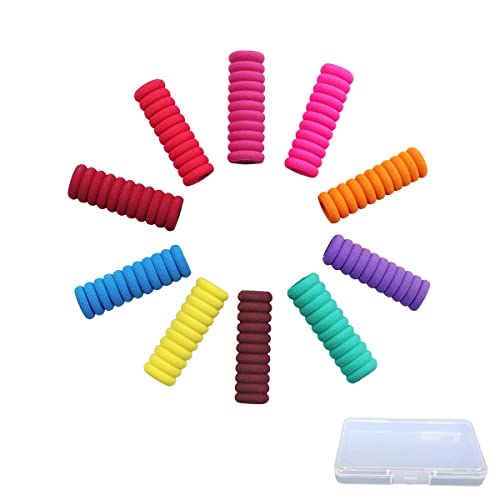 BOZEVON Grips pour Crayon pour Enfant - 10 Pièces Guides Doigts Ergonomiques Aide à l'écriture Pencil Grips Cover