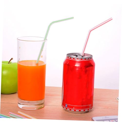 600 pitillos de plástico flexibles coloridos para fiesta miniatura 6