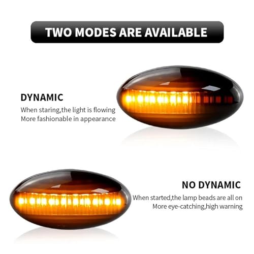 Wskaźnik lusterka 2 x LED dynamiczny kierunkowskaz migacz do 307 206 407 107 607 1007 dla C1 C2 C3 C5 C6 sekwencyjne boczne światło obrysowe