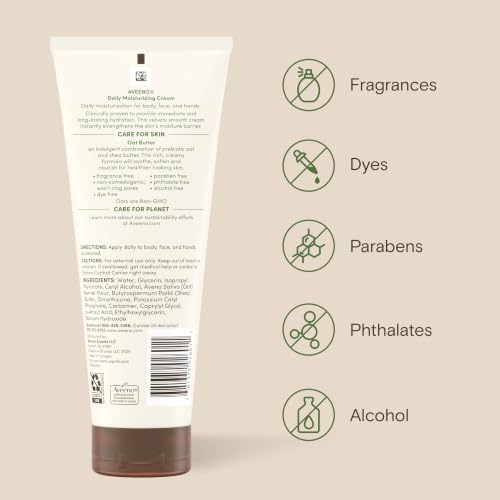Aveeno Daily Moisturizing Cream, Fragrance-Free, 7.5 oz - image 8