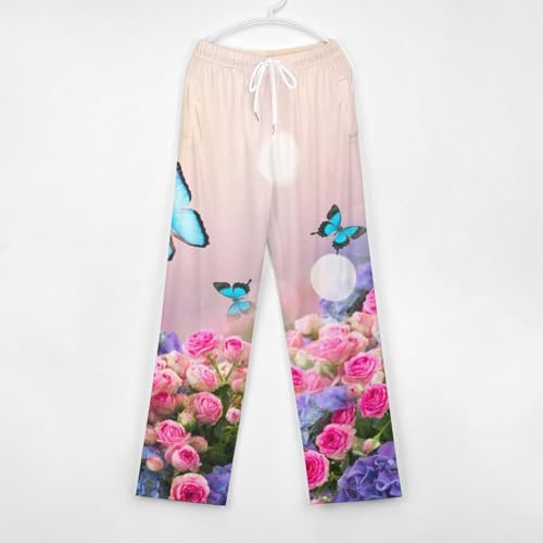 Fleurs de Papillon bas de pyjama long résout le manque de poches