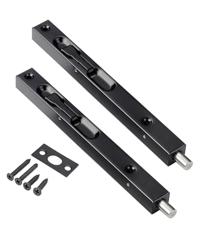 WANLIAN 8 Inch Door Bolts,Stainless Steel Concealed Security French Door Latches Flush Bolt with...