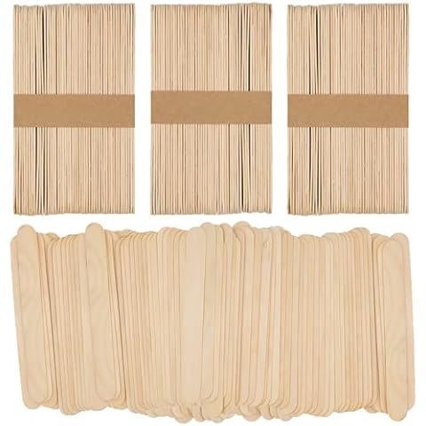 OWLKELA-150 Pieces Jumbo Lollipop Sticks, 150mm Natural Wood Craft Sticks, Lolly Sticks for Home and School Crafts, Popsicle Sticks, Ideal for Arts and Handwork, Classroom Art Supplies Cover