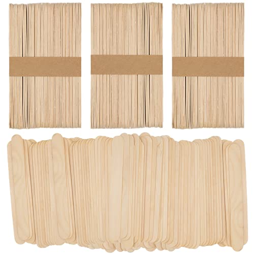 OWLKELA-150 Pieces Jumbo Lollipop Sticks, 150mm Natural Wood Craft Sticks, Lolly Sticks for Home and School Crafts, Popsicle Sticks, Ideal for Arts and Handwork, Classroom Art Supplies
